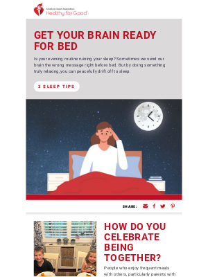 American Heart Association - 3 tips to tell your mind to rest
