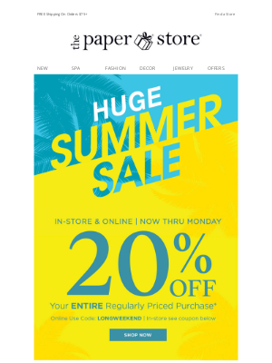 The Paper Store - 🌴 HUGE SUMMER SALE 🌴