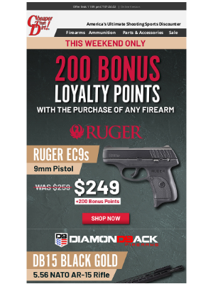 Cheaper Than Dirt - Earn 200 Bonus Loyalty Points with Your Next Purchase!