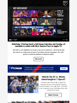 Major League Soccer - Catch the must-watch matches of the weekend!