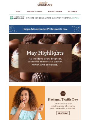 Simply Chocolate - See what’s happening in May.