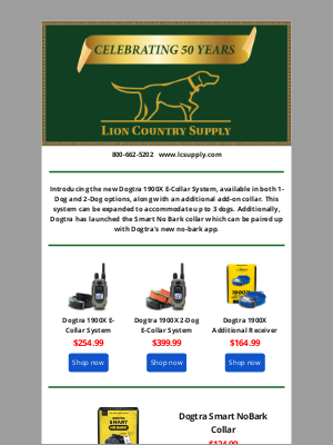 Lion Country Supply - New Product: Introducing the Dogtra 1900X & Innovative Smart No-Bark Collar!