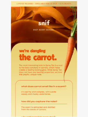 Snif - Let’s talk about… carrots? 🥕