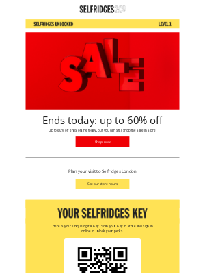 Selfridges (United Kingdom) - Last chance: up to 60% off