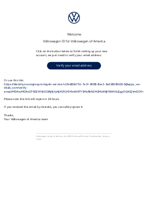 Volkswagen - Verify your email for Volkswagen of America