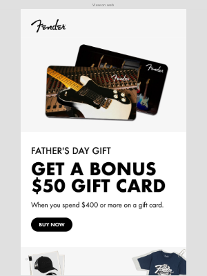 Fender Musical Instruments Corporation - Limited Time Offer | Bonus $50 Gift Card