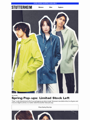 Stutterheim Raincoats - Spring Pop-ups: Limited Stock Left