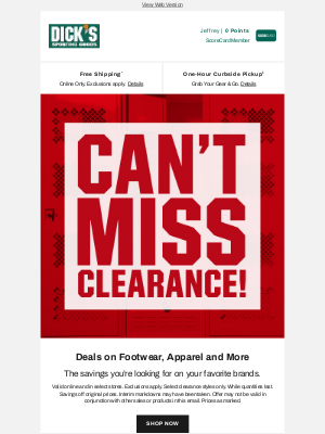 DICK'S Sporting Goods - Clearance deals are available now 💰