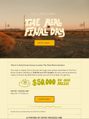 Whalebone - 6 hours left to enter The Flow Photo Contest