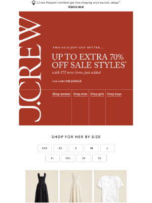 J.Crew Factory - Just added: 171 new sale styles, up to extra 70% off