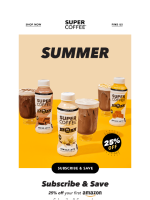 Super Coffee - Summer Stock Up: 25% Off! ☕😎