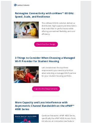 Cambium Networks - Reimagine Connectivity with cnWave™ + 3 Reqs when Choosing a Managed Wi-Fi Provider