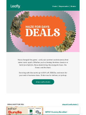 Leafly - Hot deals and Haze highs ✴️