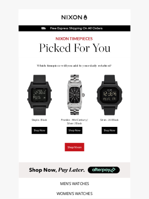 Nixon - These would look good on you.