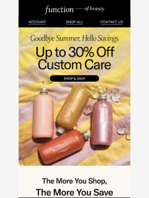 Function of Beauty - Up to 30% Off Custom Haircare? 💛 Say Less.