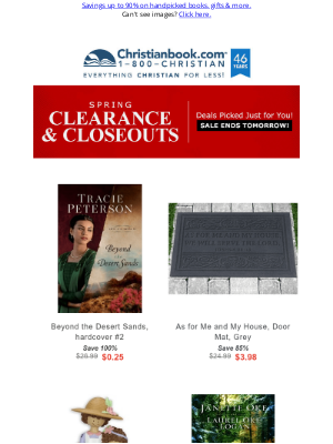 Christian Book Distributors - Hurry! Spring Clearance Ends Tomorrow
