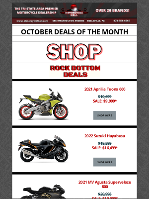 Ski-Doo - October's Rock Bottom Deals at Motorcycle Mall