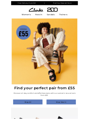 Clarks Shoes (United Kingdom) - New arrivals from £55 ⭐