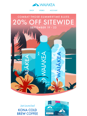 Waiakea Hawaiian Volcanic Water - End of summer sale - SHOP 20% OFF SITEWIDE