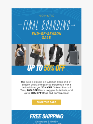 NOMATIC - End-Of-Season Deals Up To 50% Off