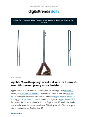 Digital Trends - 📱Apple's thinnest-ever iPhone