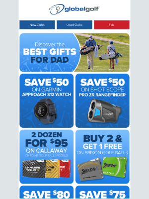 GlobalGolf - Give Dad Tour-Level Gear – Save on Golf Balls, Tech & More