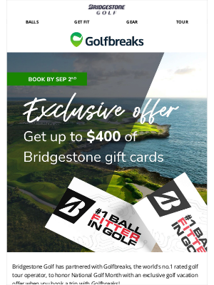 Bridgestone Golf - It's Time For A Golf Break!