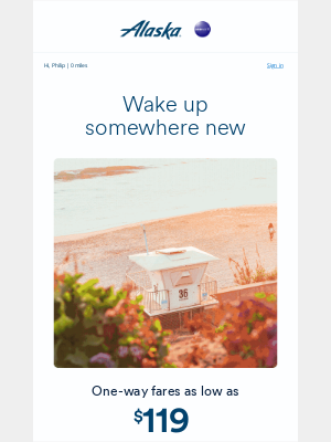 Alaska Airlines - Fly to your dream destination with sale fares from $119