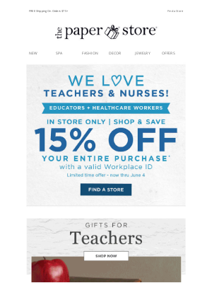 The Paper Store - We ❤️ Teachers & Nurses!