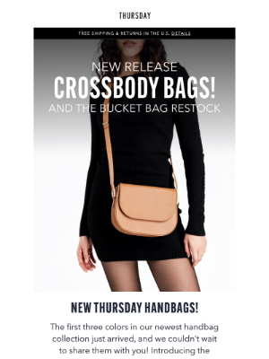 Thursday Boot Company - New Crossbody Bags! 👜