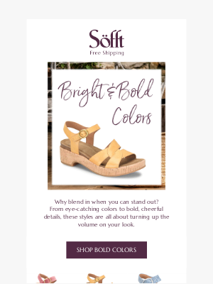 Sofft Shoes - Bold Colors for Brighter Days