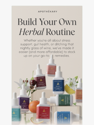 Apothekary - Your herbal routine called — it wants the bundle.