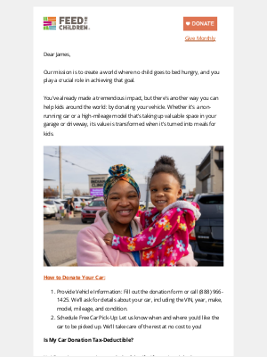 Feed The Children - Turn Your Old Car into Food for Kids! 🚗