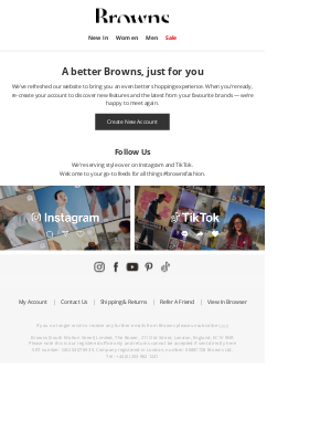 Browns Fashion - Say hello to our new website