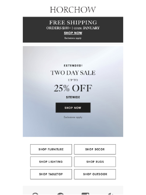 Horchow Mail Order - Extended! 25-30% off sitewide