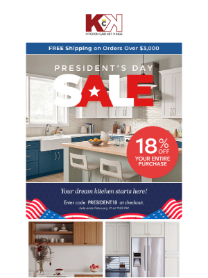 Kitchen Cabinet Kings - 🇺🇸 Presidents' Day Sale Starts Now: 18% Off All Cabinets