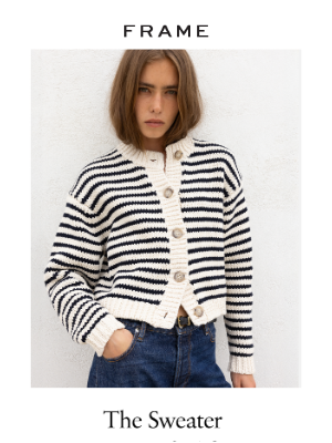 FRAME - Trending Now: The Striped Chunky Femme Cardi