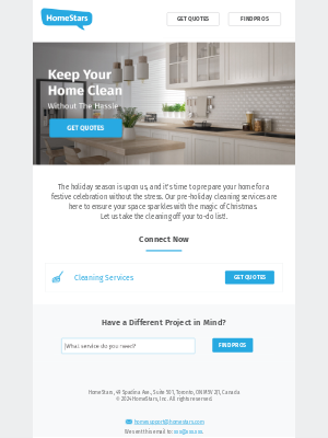 HomeStars - Time to Book Your Pre-Christmas Cleaning! 🎄