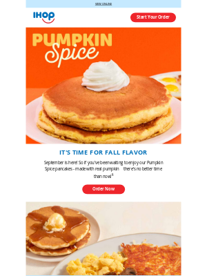 IHOP - Fall in love with Pumpkin  Spice Pancakes