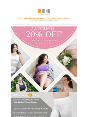 JunoActive - Stock Up Now: Limited Time Bra & Panty Sale
