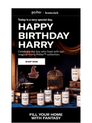 Homesick Candles - Happy birthday Harry Potter™