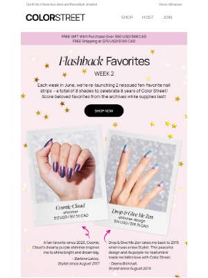 JUST DROPPED: Week 2 of returning Flashback Favorites!