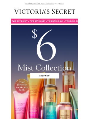 Victoria's Secret - LAST CALL: $6 Mist Collection