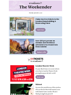 Evening Standard (United Kingdom) - Claim two free tickets to the London Homebuilding & Renovating Show
