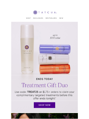 Tatcha - Ends today: 75ml Essence + mini serum gift