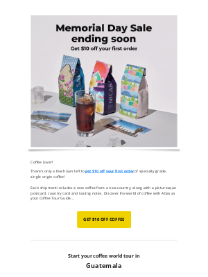 Atlas Coffee Club - Memorial Day Sale ending soon 🎉