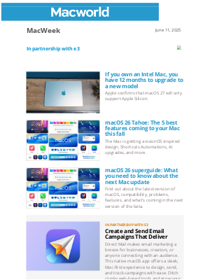 Macworld - If you own an Intel Mac, you have 12 months to upgrade to a new model