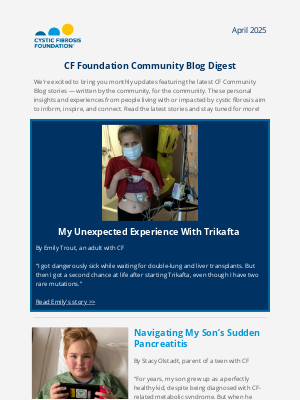 Cystic Fibrosis Foundation - CF Community Blog updates — Straight to your inbox!
