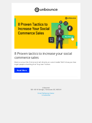 Unbounce - 8 Proven tactics to increase your social commerce sales