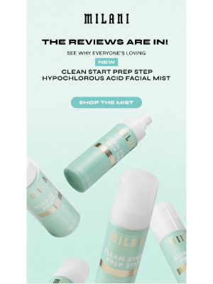 Milani - Clean Start Prep Step Facial Mist = your next obsession 🤩
